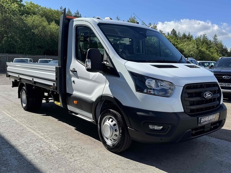  Ford Transit TDCI 130ps 350 DRW L4 Lwb 4.2 Metre Dropside with 12 Screen, A/C, Twin Rea Dropside...