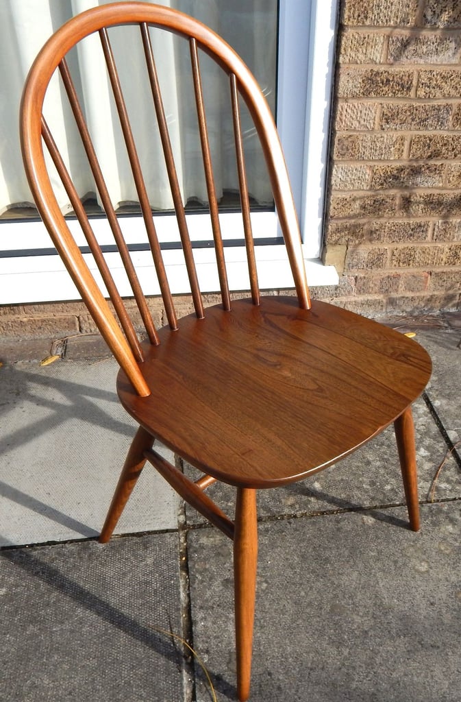 ERCOL WINDSOR DINING CHAIRS Type 877 or 1877 – set of 4 in Golden Dawn Shade