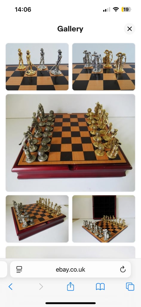 image for Pewter Golf chess set