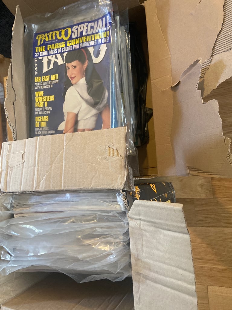  car, tattoo, lifestyle magazines, revs, tattoo, loaded lots of pre 2000 vintage