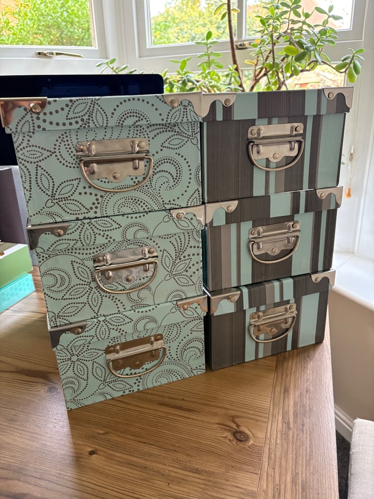 image for Set of six storage boxes