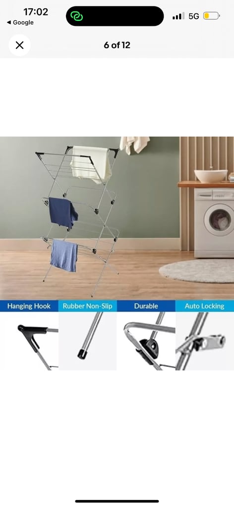 3 tier airer drying clothing rack