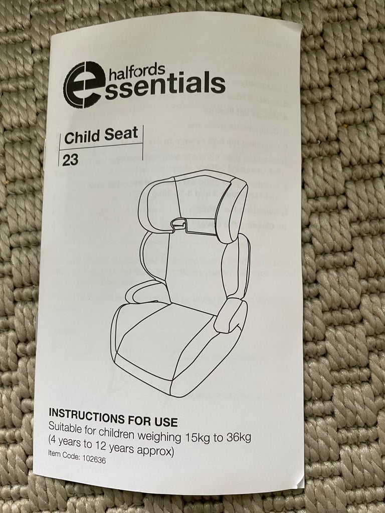 Free Child Car Seat (Group II/III, 15–36 kg)