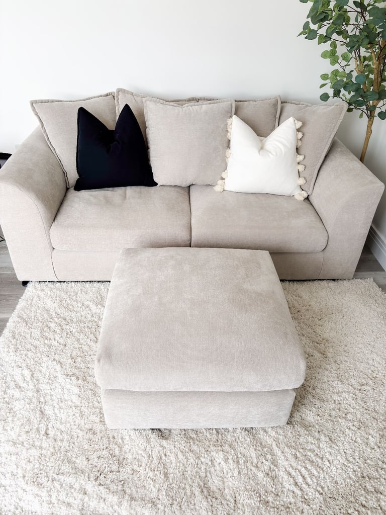 Sofa Club-Clapham 3-seater sofa-colour Summer Linen+FOOTSTOOL! New Price! 620 for all! Barely used!