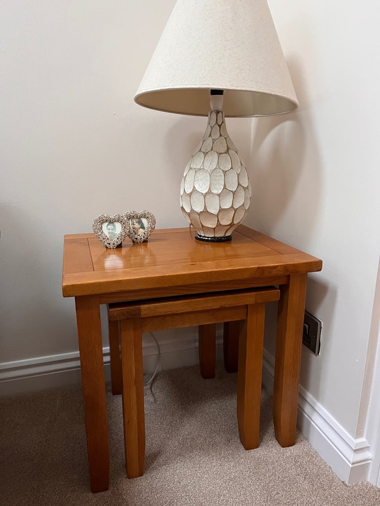 image for Solid oak nest of tables