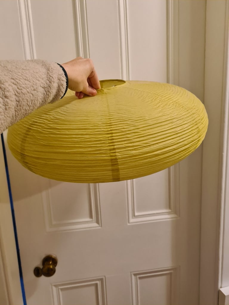 Free Habitat ceiling light shade yellow paper