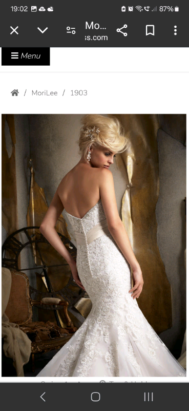 Stunning Gold Mori Lee Wedding Dress.