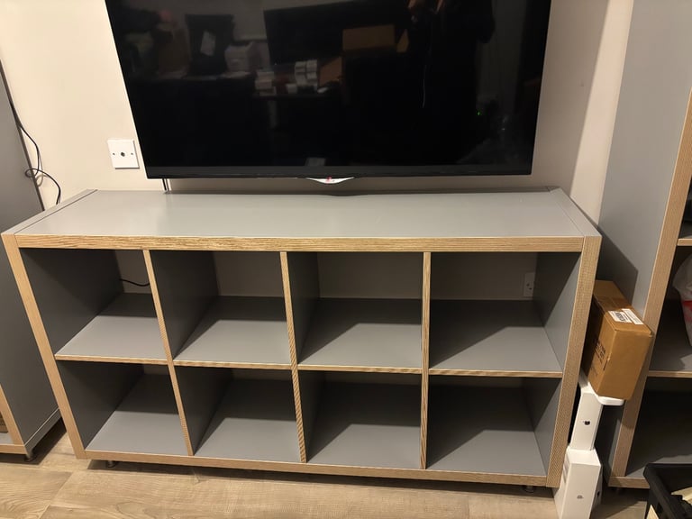 Ikea kallax 4x2 x3 available. With feet. Used 