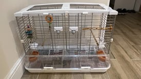 Vision Large Bird Cage with accessories and toys - Excellent condition 