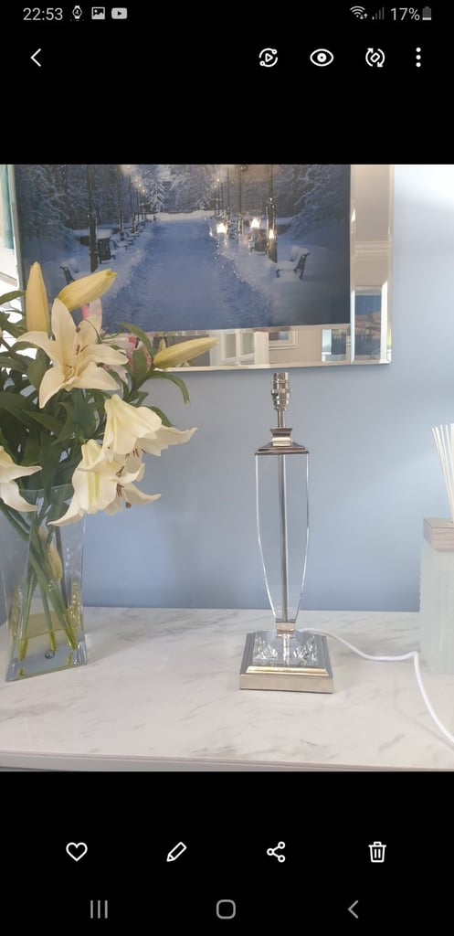 Laura Ashley grand carson ,table lamp with white shade 