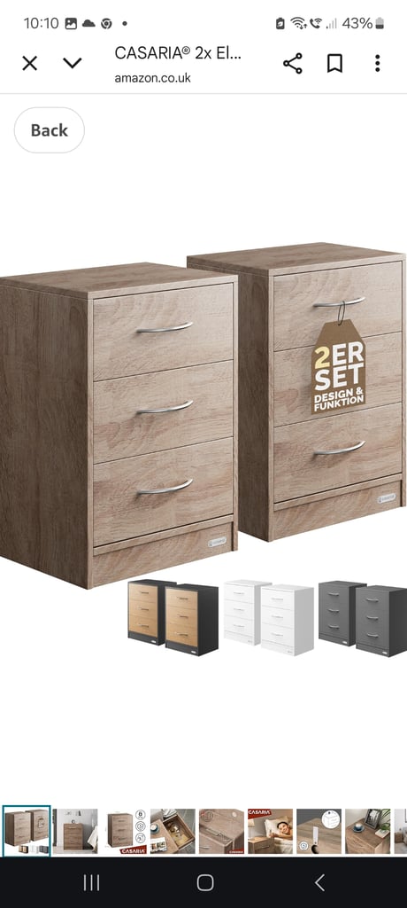image for Bedside tables x 2 set