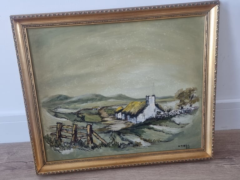 Vintage Oil on board painting signed Tyrel 