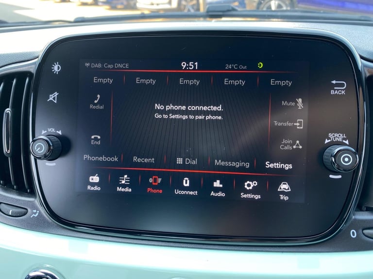 2019 Fiat 500 1.2 Lounge Euro 6 (s/s) 3dr HATCHBACK Petrol Manual