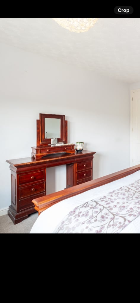 image for Antique dresser & matching bedside table