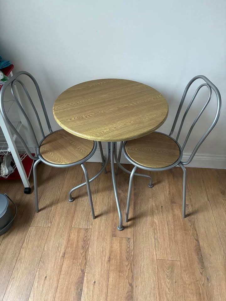 Indoor dining bistro table and chairs