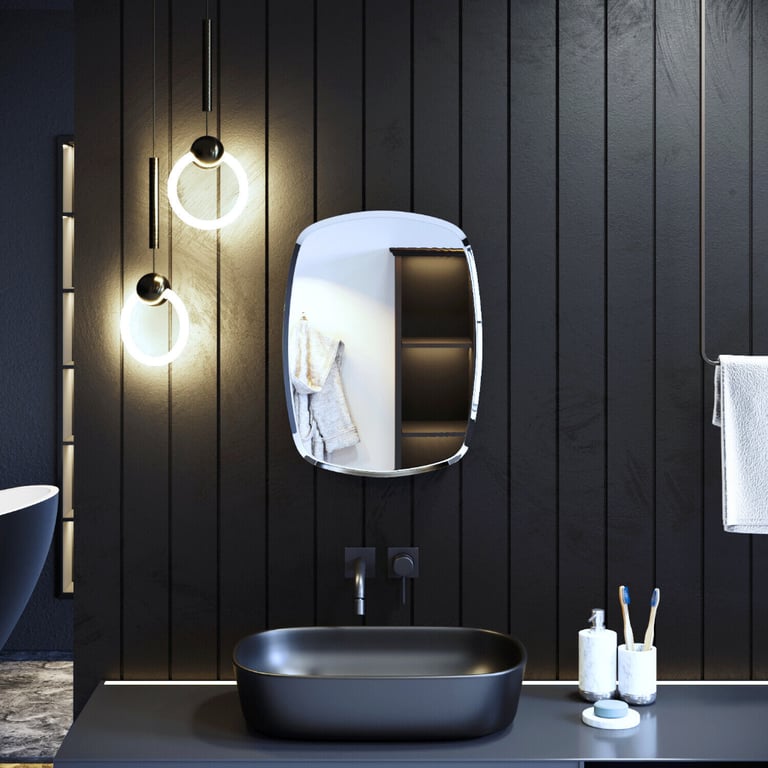 image for New Wall Mounted 1 Door Cabinet Mirror 450 x 600mm RRP £130 Our Price £85