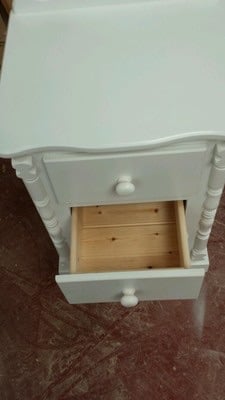 White Bedside table was left over from a set