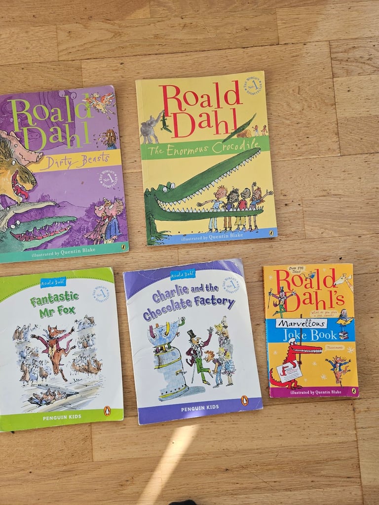 Bundle Roald Dahl Books Penguin Kids Enormous Crocodile Fantastic Mr Fox Charlie
