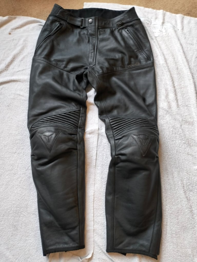 image for Dainese Ducati Collection Sport Mens Motorcycle Leather Motorcycle Trousers 34" W EU 52