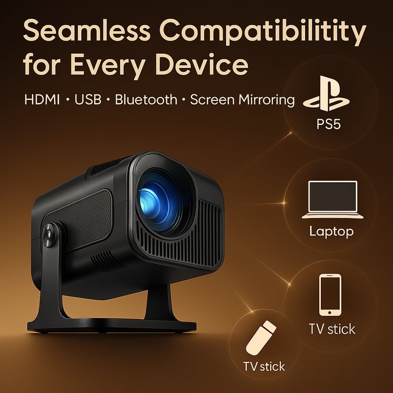 image for 2025 Mini Smart Projector | Portable Home Cinema in Your Hands | Brand New
