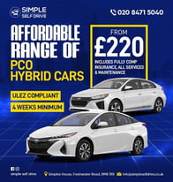 image for PRIVATE HIRE PHV RENTAL TOYOTA PRIUS HYBRID - UBER/BOLT/FREENOW/OLA