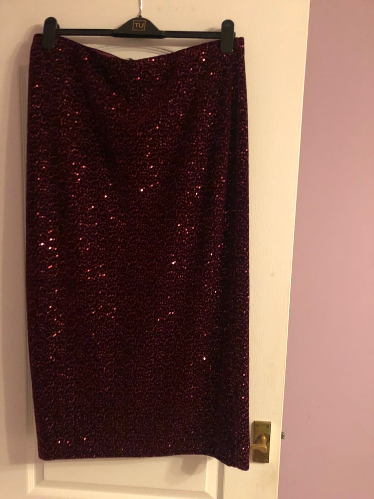 M&S sparkly long skirt 
