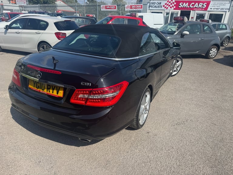2010 10 MERCEDES E350 3.0 CDi V6 SPORT BLUEEFFICIENCY AUTOMATIC CABRIOLET .BLACK