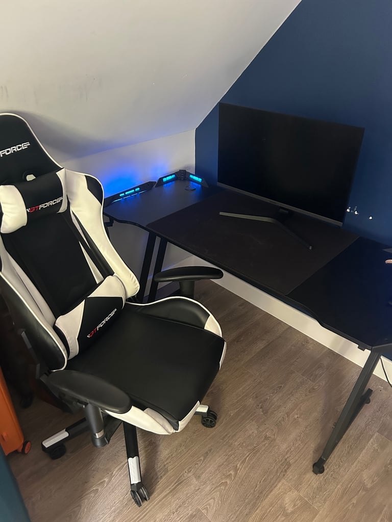 Gaming chair and desk