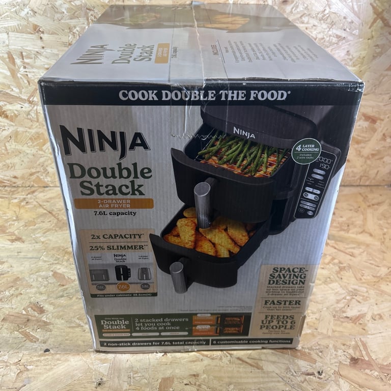 Ninja Double Stack 7.6L Air Fryer + Smart Cook System - Brand New