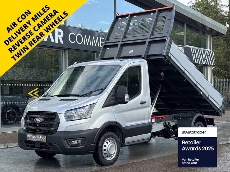 2025 Ford Transit 165ps 350 Leader Single Cab Tipper DRW with A/C, Rev Cam and 12 Screen Tipper D...