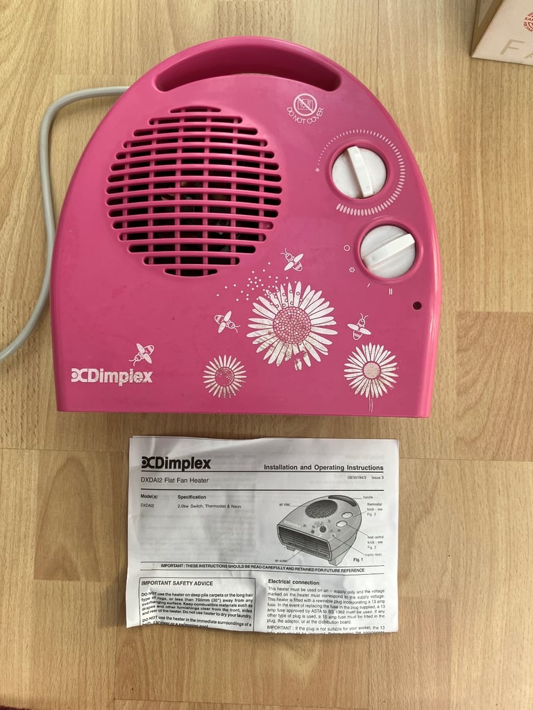 Dimplex pink 2kw electric fan heater