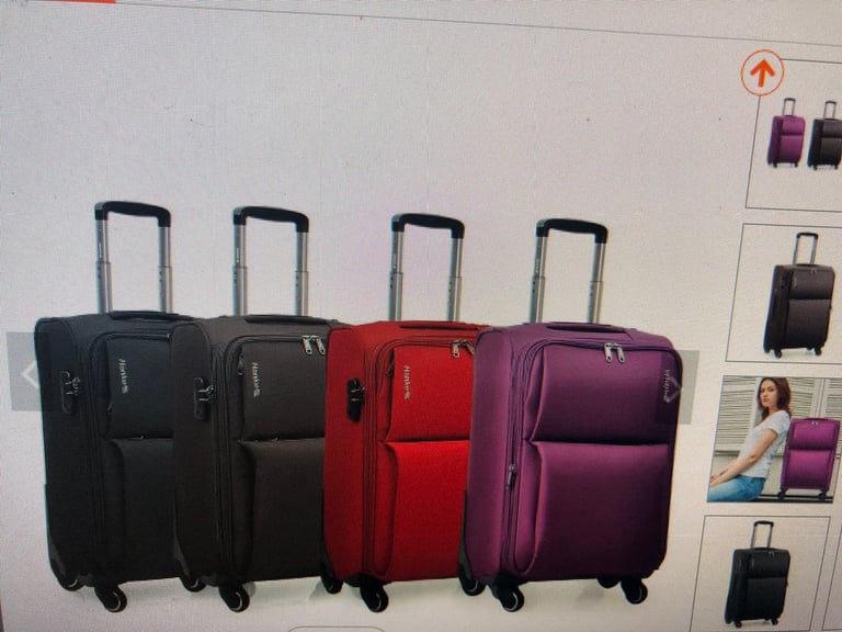Fabric 4 wheel suitcases new choose size 