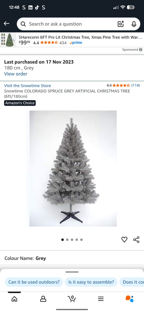 image for Artificial Christmas tree. Medium height. 