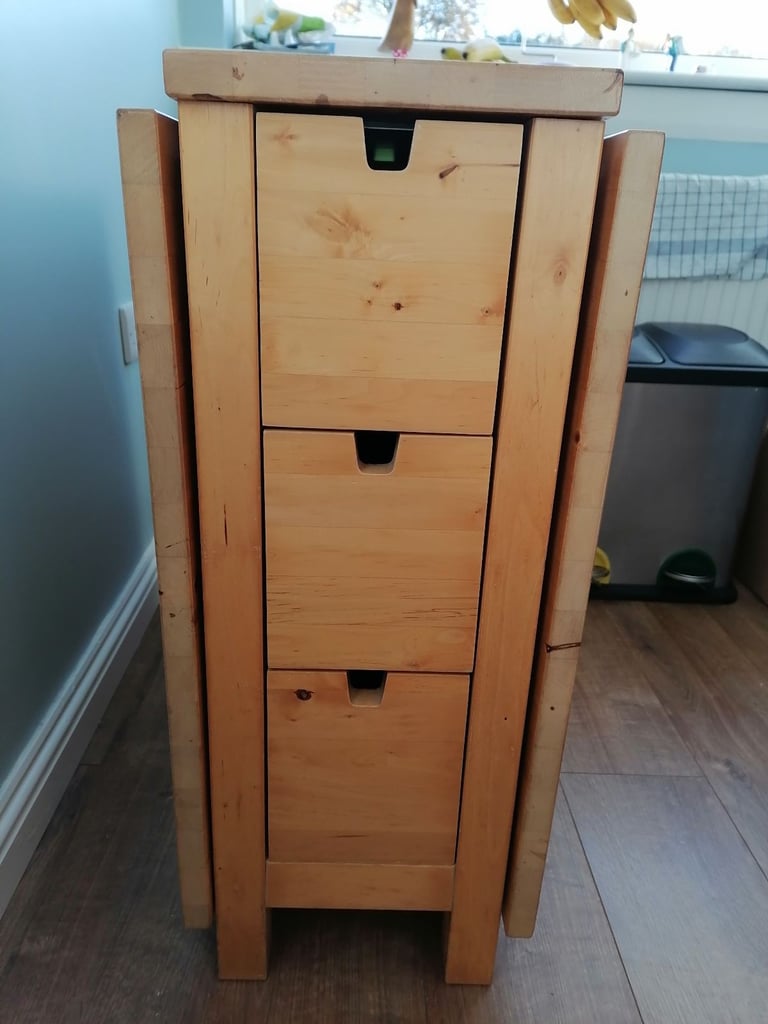 Solid birch IKEA table.