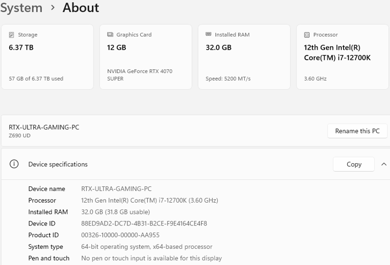 GAMING PC BARGAIN i7 12700K RTX 4070 SUPER VR 4K 32GB DDR5 7TB WATERCOOLED COMPUTER AI WORKSTATION