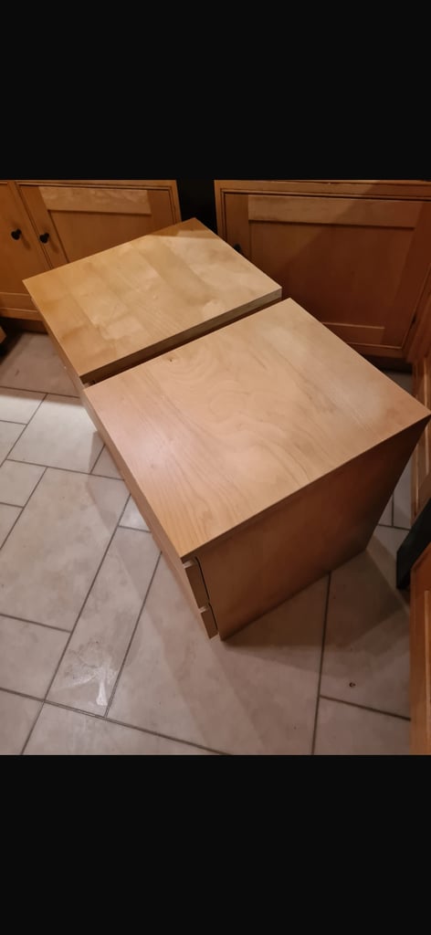 Malm bedside cabinets 