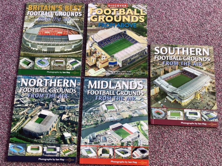 NEW 5 large books. Football Grounds from the Air + lots of info. AMAZING !!