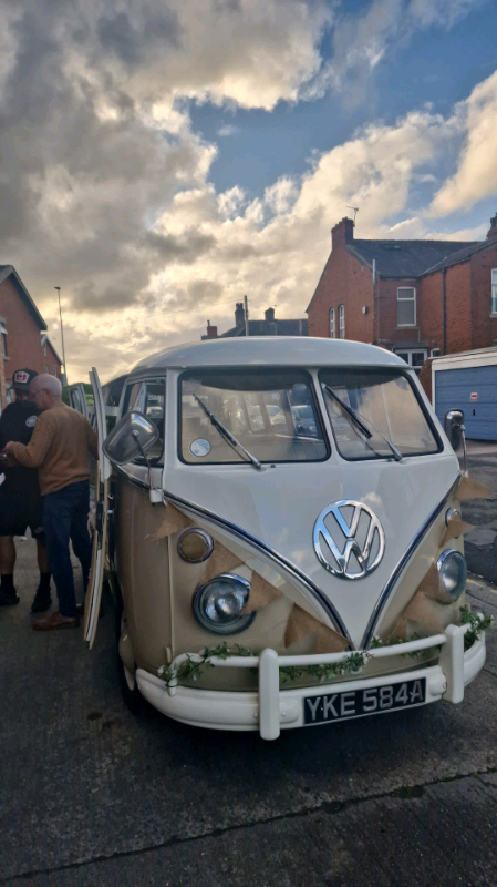 image for Vw camper samba bus for hire - weddings events. Perfect for brides