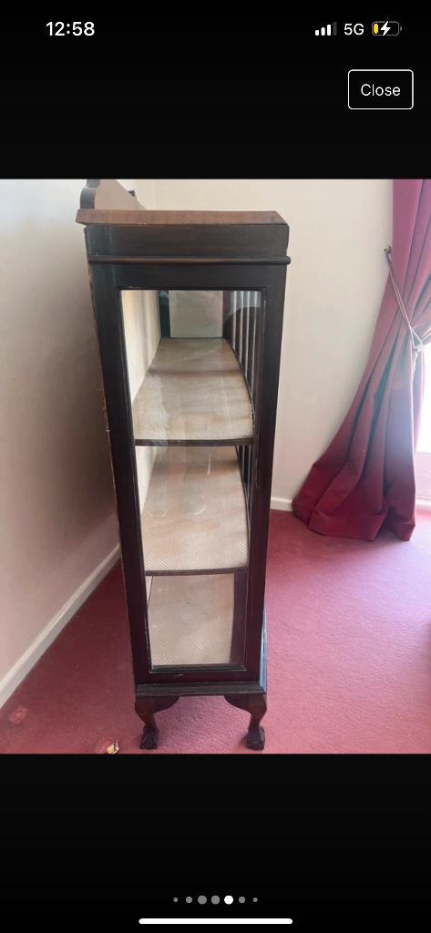 Antique glass cabinet