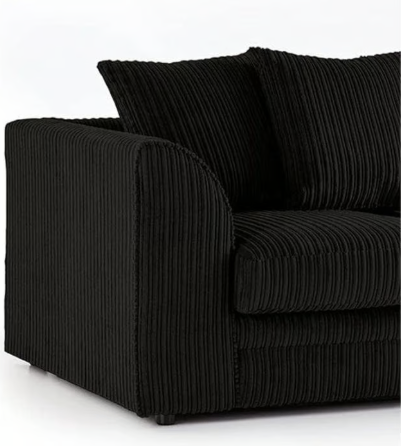 Brand New Dylan L Shape corner or 3+2 seater Sofa Set in Black colour - SAME/NEXT DAY DELIVERY