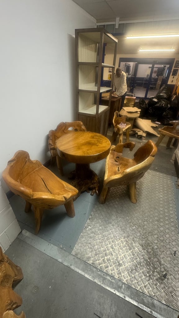 Teak wood table and chairs 