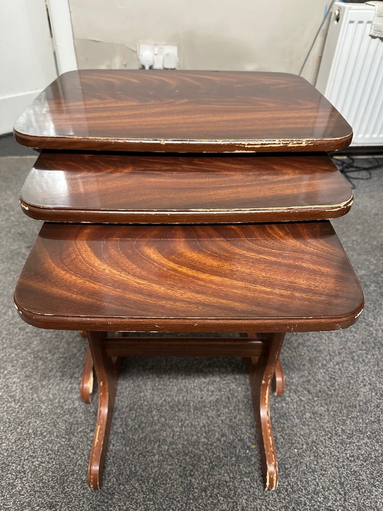 image for Set of 3 Vintage Nesting Coffee Tables