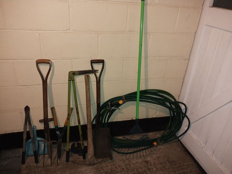 Free Garden tools and hose pipe