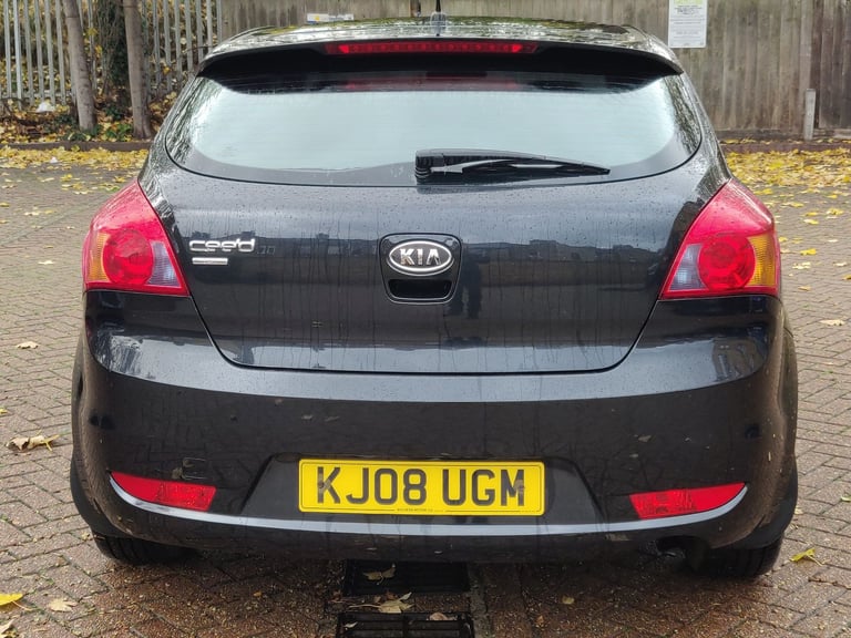 KIA PRO CEED 1.4 16v ZR-7 2008 08 REG BLACK 3 DOORS 5 SPEED MANUAL A/C 122K MILES ULEZ FREE SUPERB