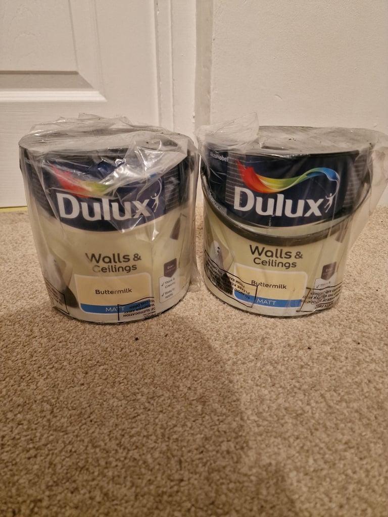image for Dulux buttermilk paint 2 tins 