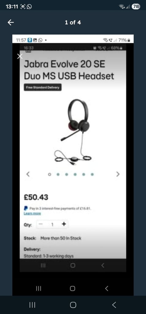 image for Jabra Evolve 20 SE Duo MS USB Headset