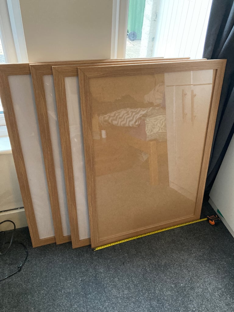 image for 4 large wooden picture frames 