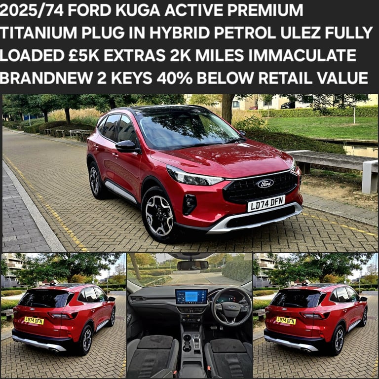 2024 Ford Kuga 2025/74 PLUG-IN HYBRID PCO QUALIFY Active 5K EXTRAS S.U.V  HATCHBACK Petrol Parall...