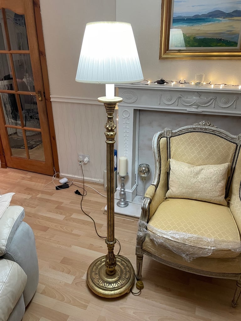 image for Golden Vintage/Antique style standard lamp