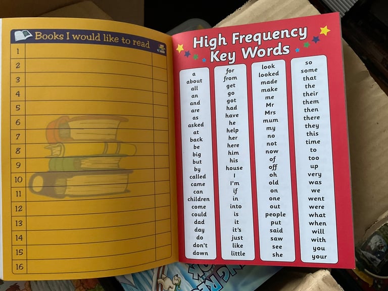 Primary school reading record books